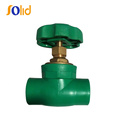 Hot PN25 Plastic PPR Pipe Fitting Gate Valve With Brass Spare Parts